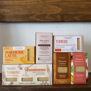 8pc Provence Essentials Bar Soap Set Turmeric Honey Papaya Skin Relief 8 Bars
